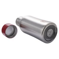 photo B Bottles Twin - Steel & Red - 350 ml - Double wall thermal bottle in 18/10 stainless steel 2